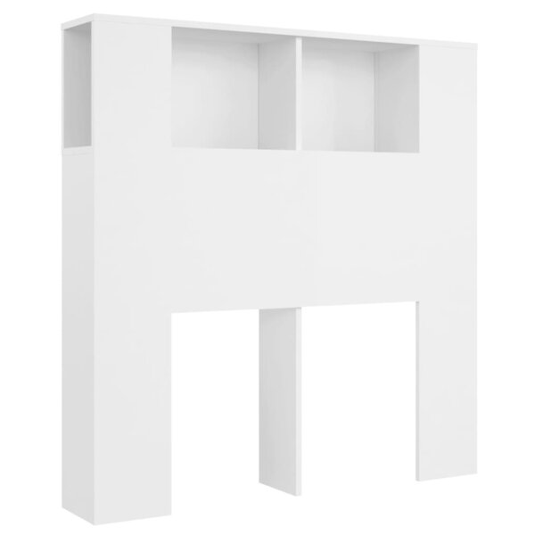 vidaXL Armoire de tête de lit Blanc 100x18 5x104 5 cm