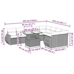 vidaXL Salon de jardin avec coussins 10 Pièces beige résine tressée