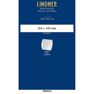 Bandes double soudure 265 x 145 mm pour blocs  carnets de timbres. Fond - Transparent