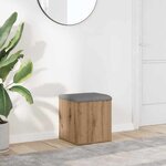 vidaXL Banc de rangement chêne artisanal 42x42x45 cm bois d'ingénierie