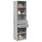 vidaXL Buffet haut sonoma gris 50x42 5x185 cm bois d'ingénierie