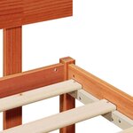 vidaXL Cadre de lit avec tête de lit Brun cire 135 x 190 cm Pin massif