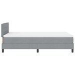 vidaXL Lit à ressorts avec matelas Gris clair 120 x 190 cm tissu
