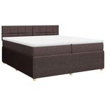 vidaXL Sommier à lattes de lit avec matelas Marron foncé 200x200 cm