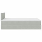 vidaXL Cadre de lit ottoman et matelas gris clair 120x200 cm velours