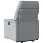 vidaXL Fauteuil de massage inclinable Gris clair Tissu