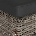 vidaXL Tabourets de bar de jardin et coussins lot de 6 résine tressée