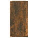vidaXL Meuble à chaussures Chêne fumé 60x35x70 cm Bois d'ingénierie
