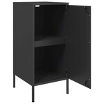 vidaXL Buffets 2 Pièces noir 36x39x79 cm acier laminé à froid