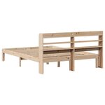 vidaXL Cadre de lit avec tête de lit 160x200 cm bois de pin massif