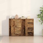 vidaXL Buffets 2 Pièces Bois ancien 60 x 31 x 84 cm Bois d'ingénierie