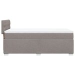 vidaXL Sommier à lattes de lit avec matelas Taupe 90x200 cm Tissu