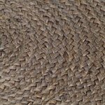 vidaXL Tapis fait à la main Jute Rond 210 cm Gris