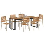 vidaXL Ensemble de salle à manger pour jardin 7 Pièces Beige