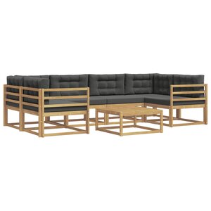 vidaXL Ensemble de canapés d'extérieur 5 Pièces Blanc et anthracite