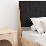 vidaXL Tête de lit capitonnée Noir 80 cm Pin massif