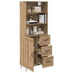 vidaXL Haut Armoire avec tiroir Chêne artisanal 69 5 x 34 x 180 cm