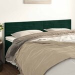 vidaXL Têtes de lit 2 Pièces Vert foncé 80x5x78/88 cm Velours