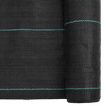 vidaXL Membrane anti-mauvaises herbes noire 1 5 x 100 m PP