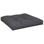 vidaXL Coussins de palette 2 Pièces noir tissu