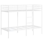 vidaXL Lit superposé sans matelas blanc 100x190 cm acier