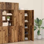 vidaXL Haut Armoire 2 Pièces Bois ancien 80 x 42 x 185 cm