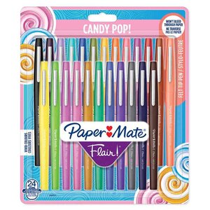 Stylos feutre flair 'candy pop'  étui de 24 paper mate