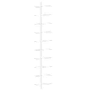 vidaXL Casier à vin mural pour 10 bouteilles Blanc Fer