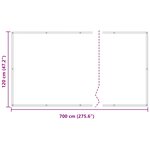vidaXL Écran de balcon Bordeaux 120 x 700 cm Oxford alu enduit de PU