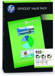 Pack de 3 cartouches d'encre hp 935 xl (couleur) + 25x papier mat + 50x papier aio