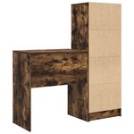 vidaXL Bureau avec rangement Chêne Fumé Bois d'Ingénierie