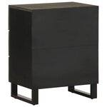 vidaXL Table de chevet noir 50x33x62 cm bois de manguier solide