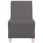 vidaXL Unité de Sofa Modulaire Sans Accoudoirs Gris 55 x 74 x 82 cm