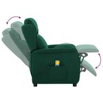 vidaXL Chaise de massage Vert foncé 67.5 x 93.5 x 101.5 cm tissu