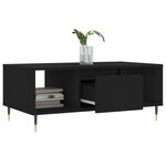 vidaXL Table basse Noir 90x50x36 5 cm Bois d'ingénierie