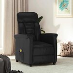 vidaXL Fauteuil de massage Noir Similicuir