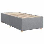 vidaXL Sommier à lattes de lit avec matelas Gris clair 100x200cm Tissu