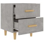 vidaXL Table de chevet Gris béton 40x35x47 5 cm