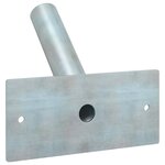 vidaXL Support de mât de drapeau Argent 13 x 6 cm Acier