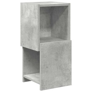 vidaXL Meuble d'angle Gris béton 25 5x25x55cm Bois d'ingénierie
