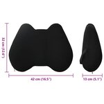 vidaXL Coussin de Dos avec oreiller Noir 40 x 32 x 13 cm Polyester