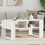vidaXL Table basse Blanc 92 x 53 x 45 cm Bois d'ingénierie
