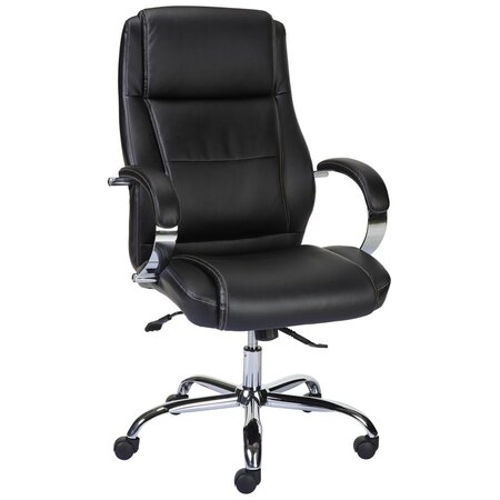 Fauteuil de bureau de direction, Surfline, cuir contrecollé, noir