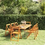 vidaXL Chaises pliables de jardin 8 Pièces Bois d'acacia massif