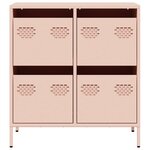 vidaXL Buffet rose 68x39x73 5 cm acier laminé à froid