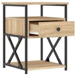 vidaXL Table de chevet chêne sonoma 40x42x55 cm bois d'ingénierie