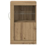 vidaXL Buffets avec éclairage LED 2 Pièces Chêne artisanal 41x37x67 cm