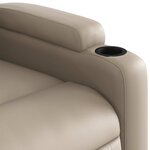 vidaXL Fauteuil de massage inclinable électrique cappuccino similicuir