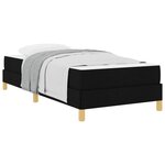 vidaXL Lit à ressorts avec matelas Noir 90 x 190 cm tissu