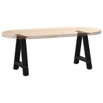 vidaXL Pieds de table basse en forme de A  2 pièces  noir  50 x (42-43) cm  acier
